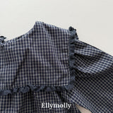［ELLY MOLLY］Mask check blouse