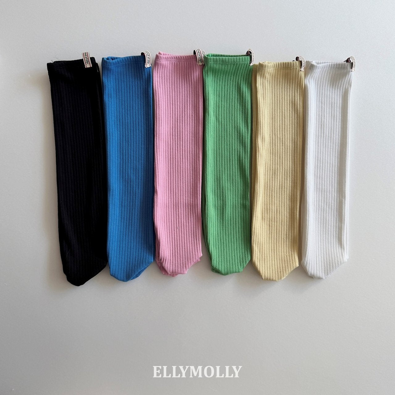 ［ELLY MOLLY］Color rib socks