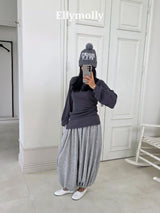 ［ELLY MOLLY］Husky pompom beanire