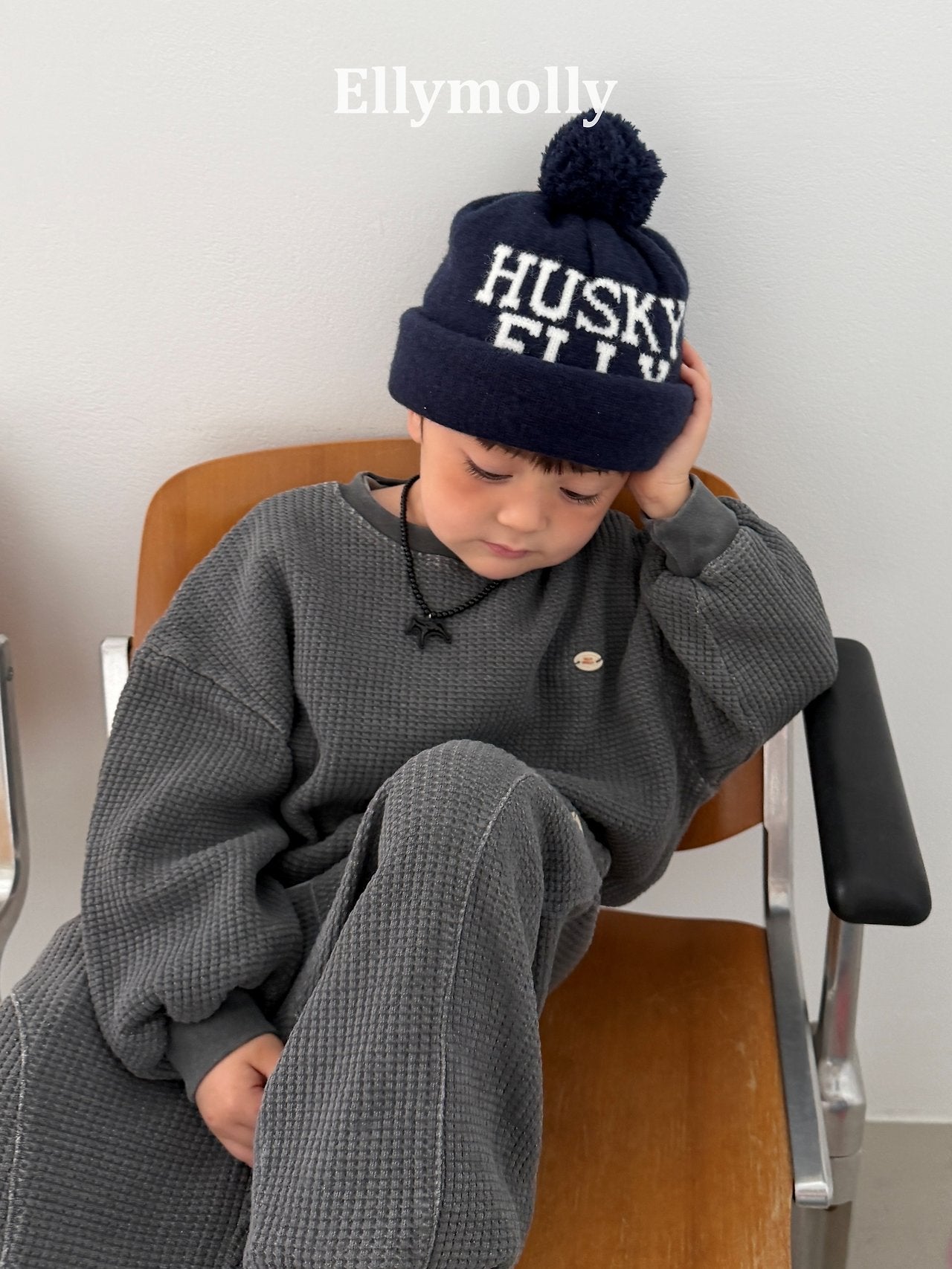 ［ELLY MOLLY］Husky pompom beanire