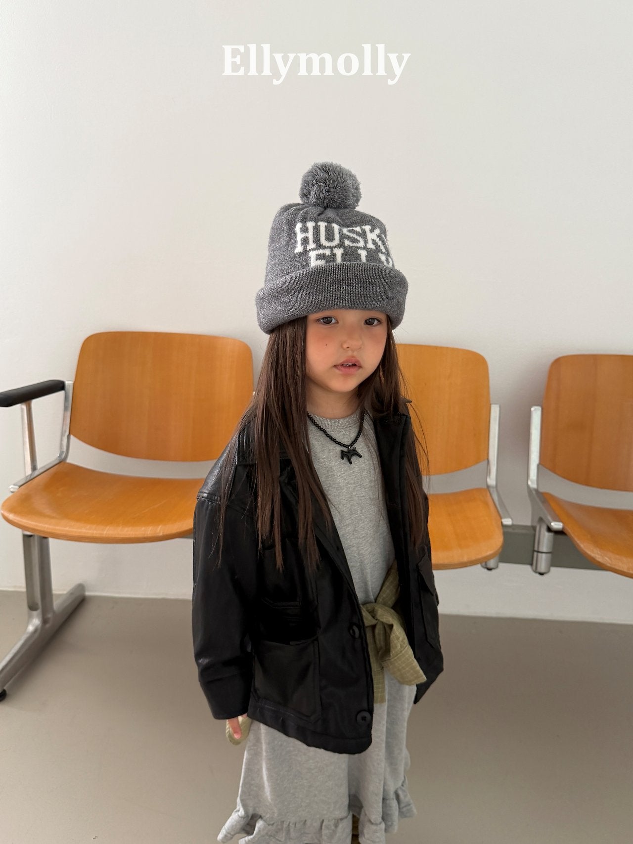 ［ELLY MOLLY］Husky pompom beanire