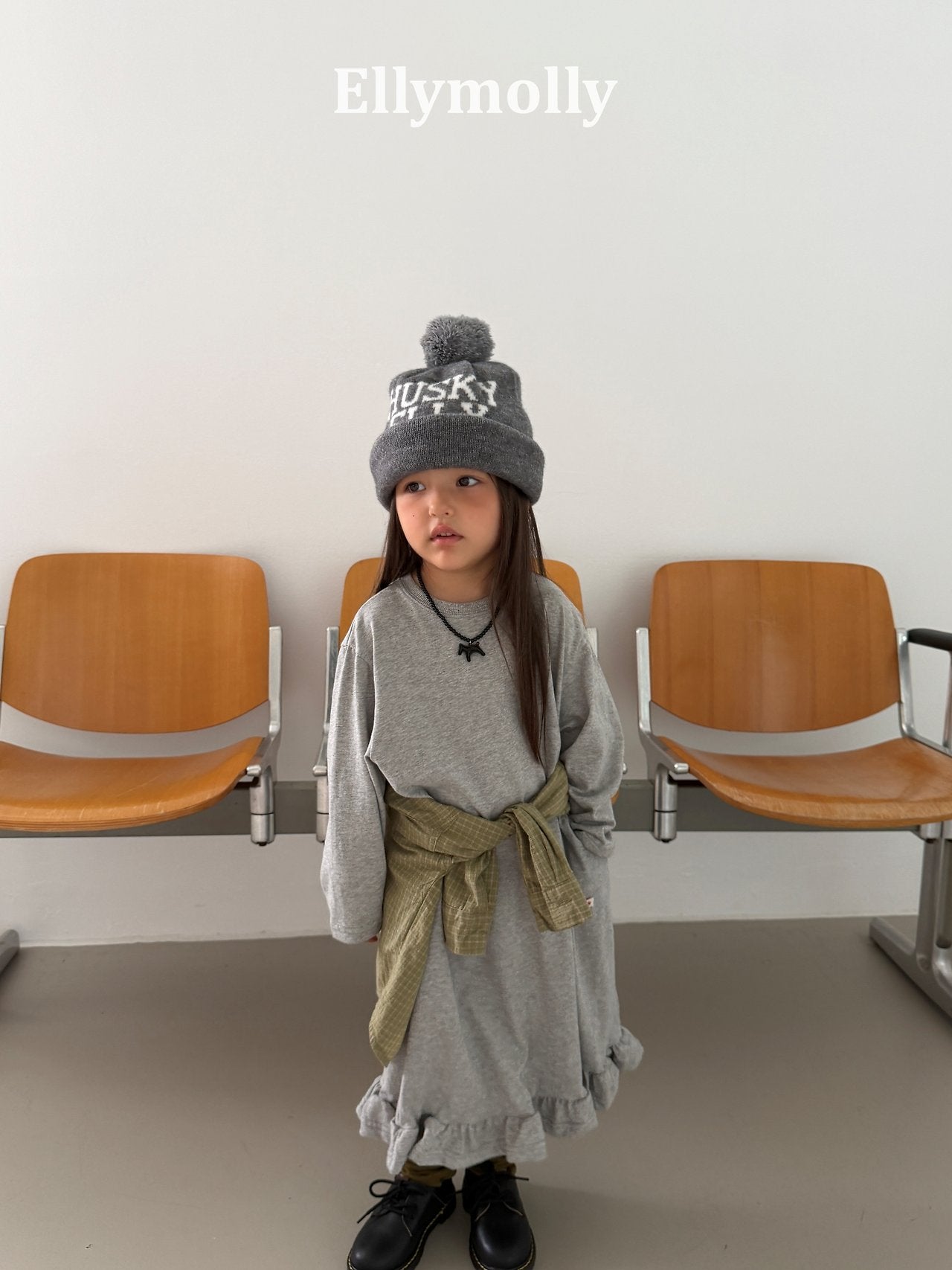 ［ELLY MOLLY］Husky pompom beanire