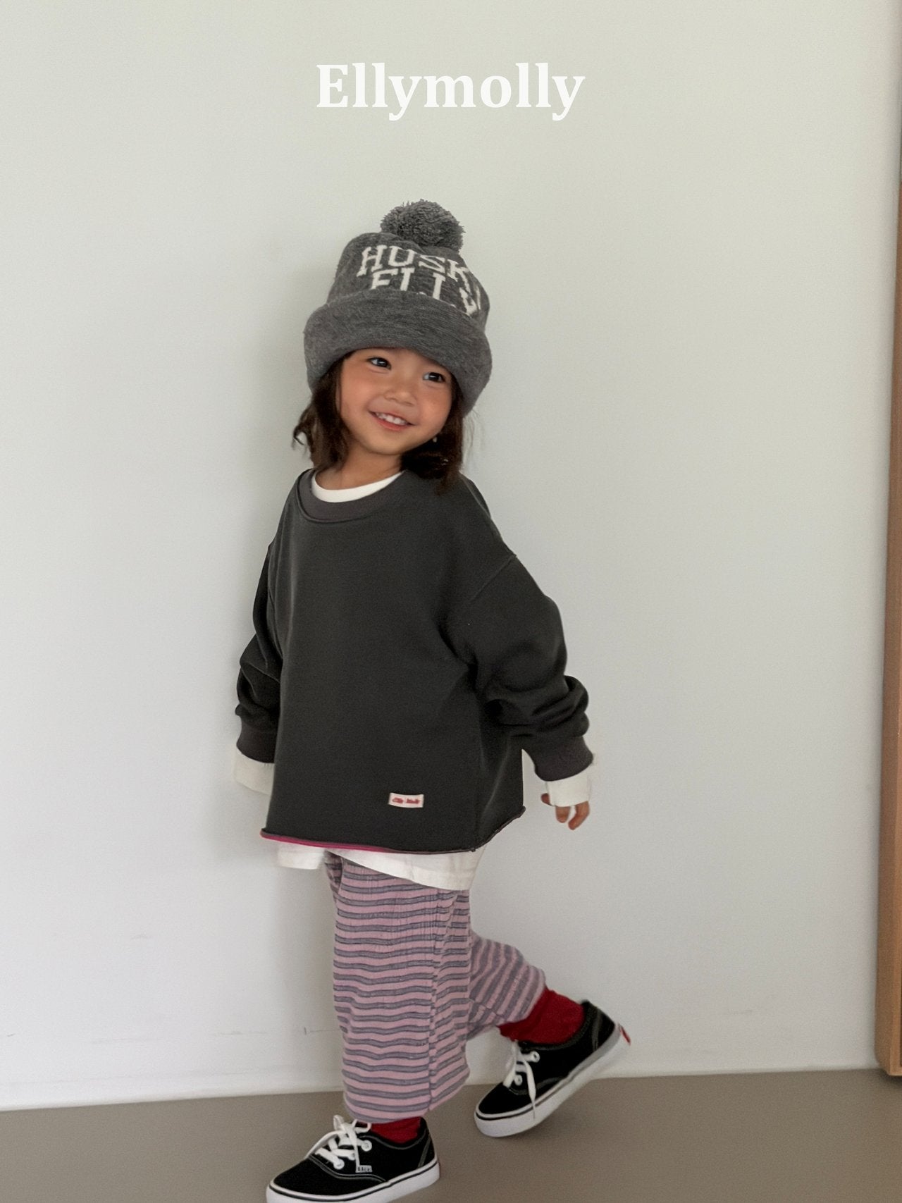 ［ELLY MOLLY］Husky pompom beanire