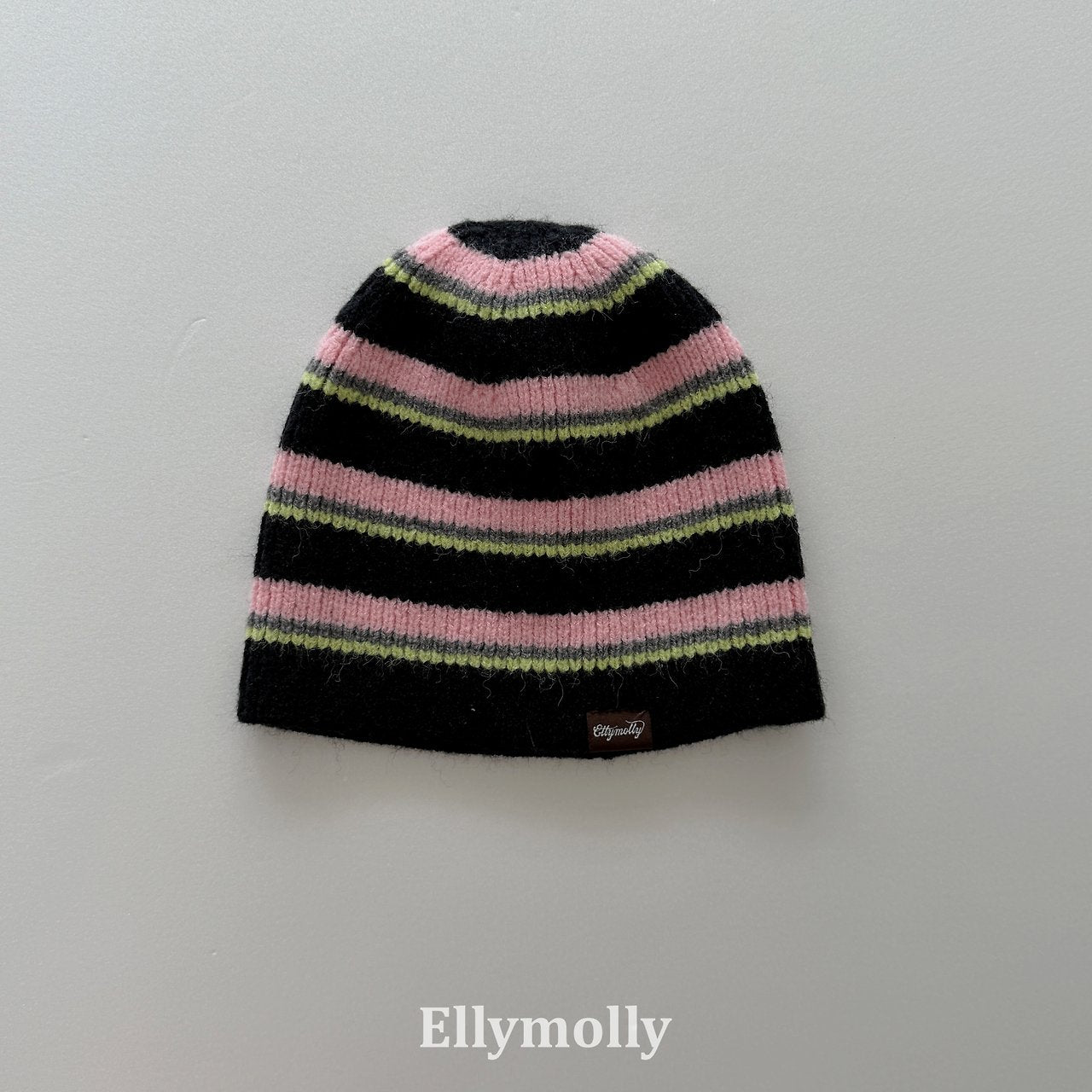 ［ELLY MOLLY］Retro stripe beanie