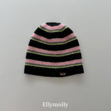 ［ELLY MOLLY］Retro stripe beanie