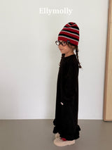 ［ELLY MOLLY］Retro stripe beanie