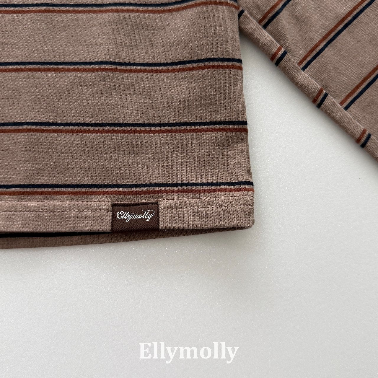 ［ELLY MOLLY］Diver stripe crop tee
