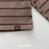 ［ELLY MOLLY］Diver stripe crop tee