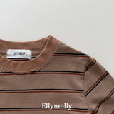 ［ELLY MOLLY］Diver stripe crop tee