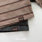 ［ELLY MOLLY］Diver stripe crop tee