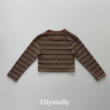 ［ELLY MOLLY］Diver stripe crop tee