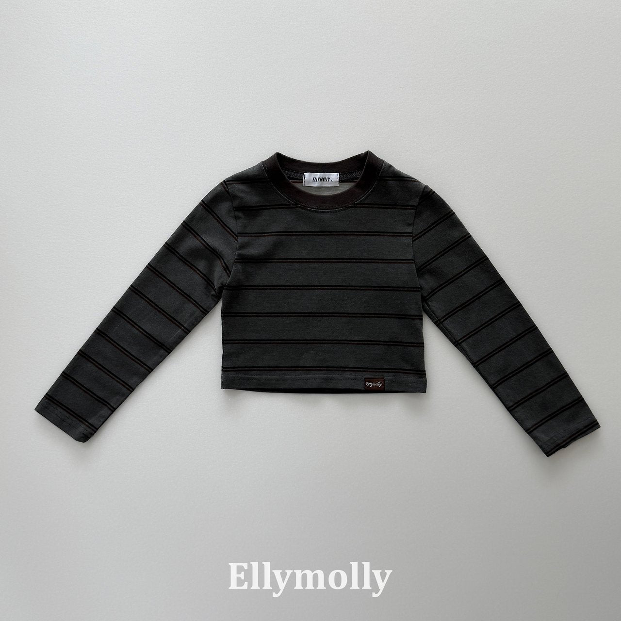 ［ELLY MOLLY］Diver stripe crop tee