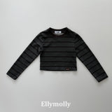 ［ELLY MOLLY］Diver stripe crop tee
