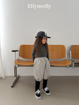 ［ELLY MOLLY］Diver stripe crop tee