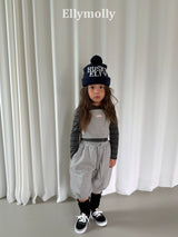 ［ELLY MOLLY］Diver stripe crop tee
