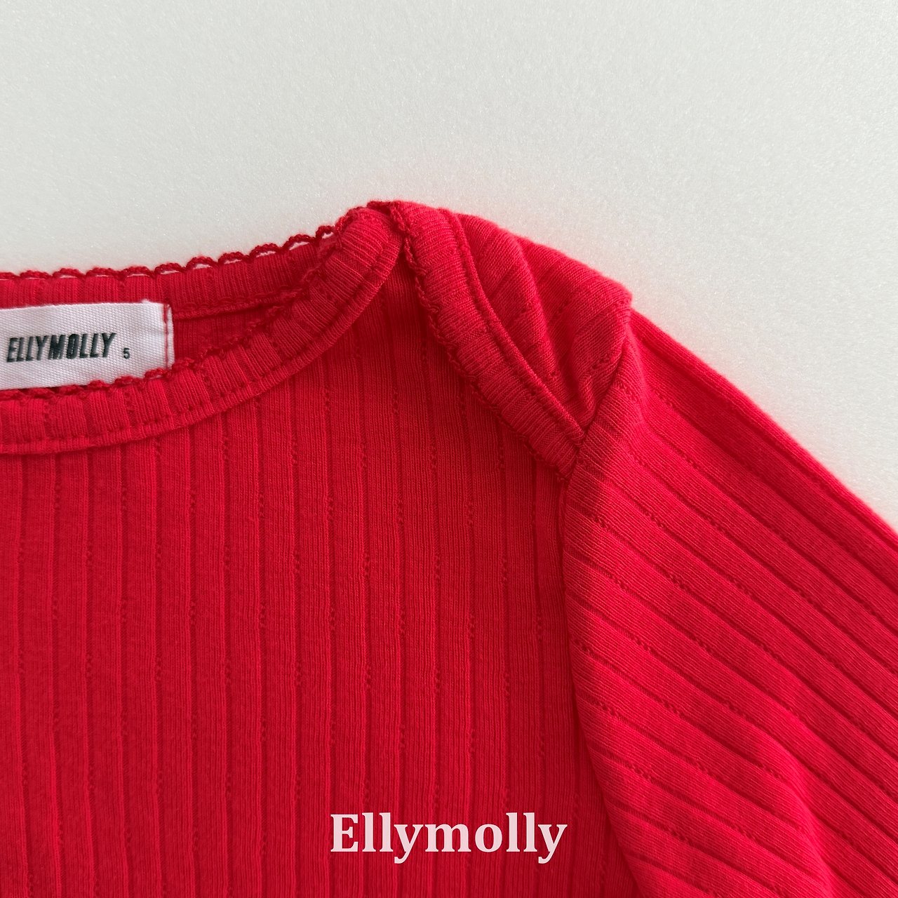 ［ELLY MOLLY］Pico lace lip tee