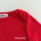 ［ELLY MOLLY］Pico lace lip tee