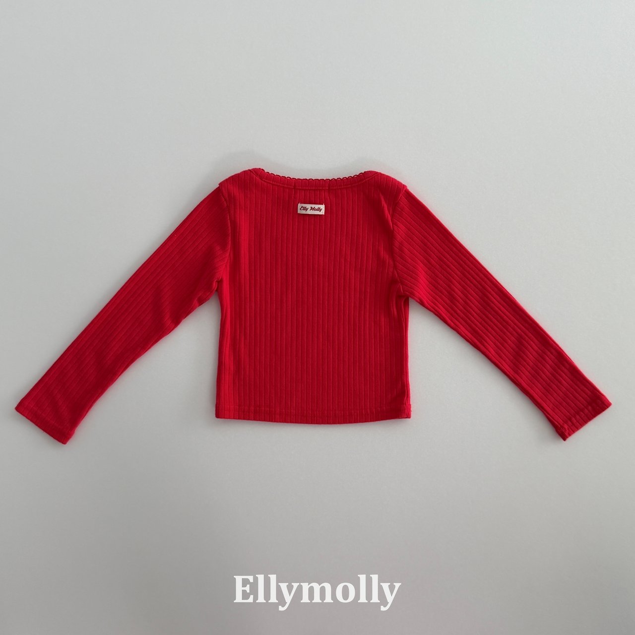 ［ELLY MOLLY］Pico lace lip tee