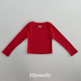［ELLY MOLLY］Pico lace lip tee