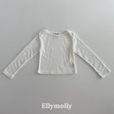［ELLY MOLLY］Pico lace lip tee