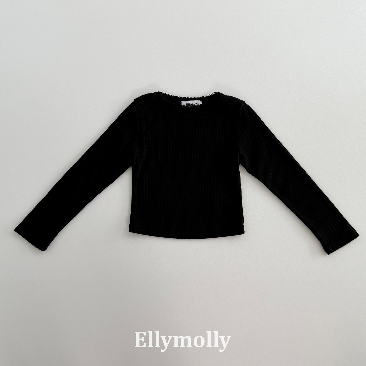 ［ELLY MOLLY］Pico lace lip tee
