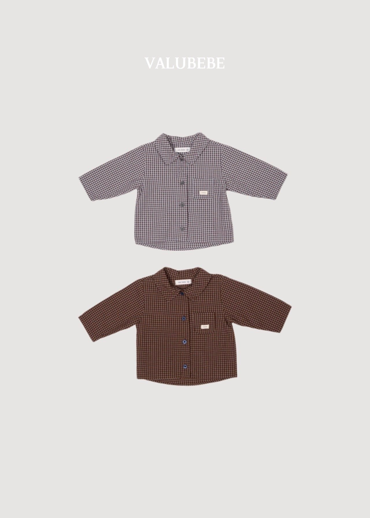 ［valubebe］Check shirt
