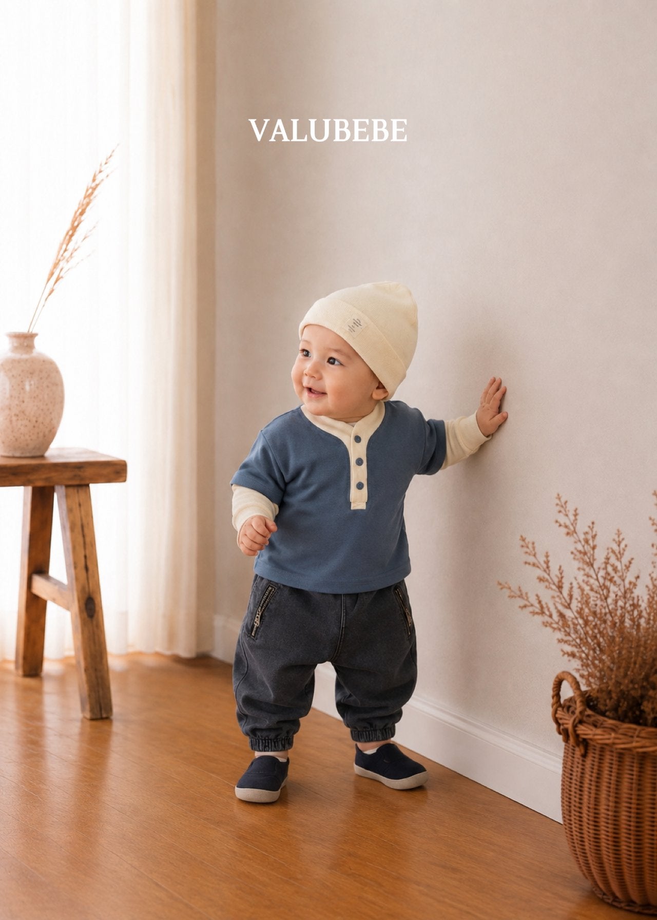 ［valubebe］Andy zipper denim pants