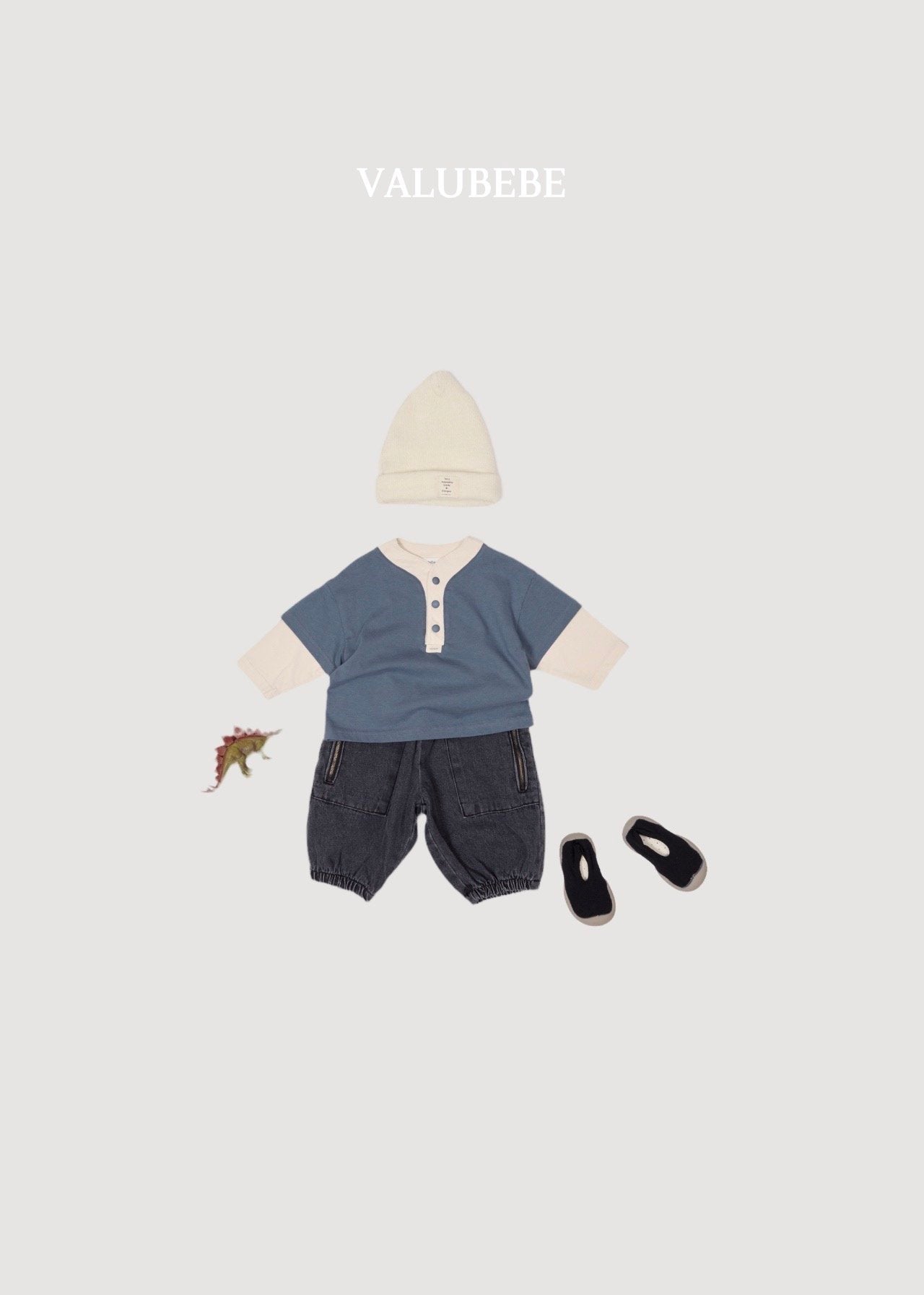 ［valubebe］Andy zipper denim pants