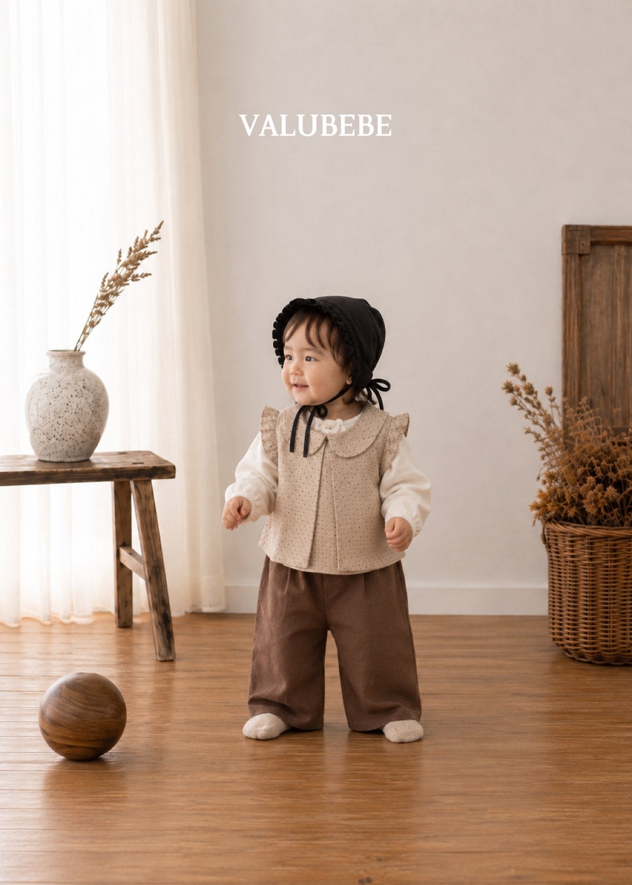［valubebe］Frill collar layered vest