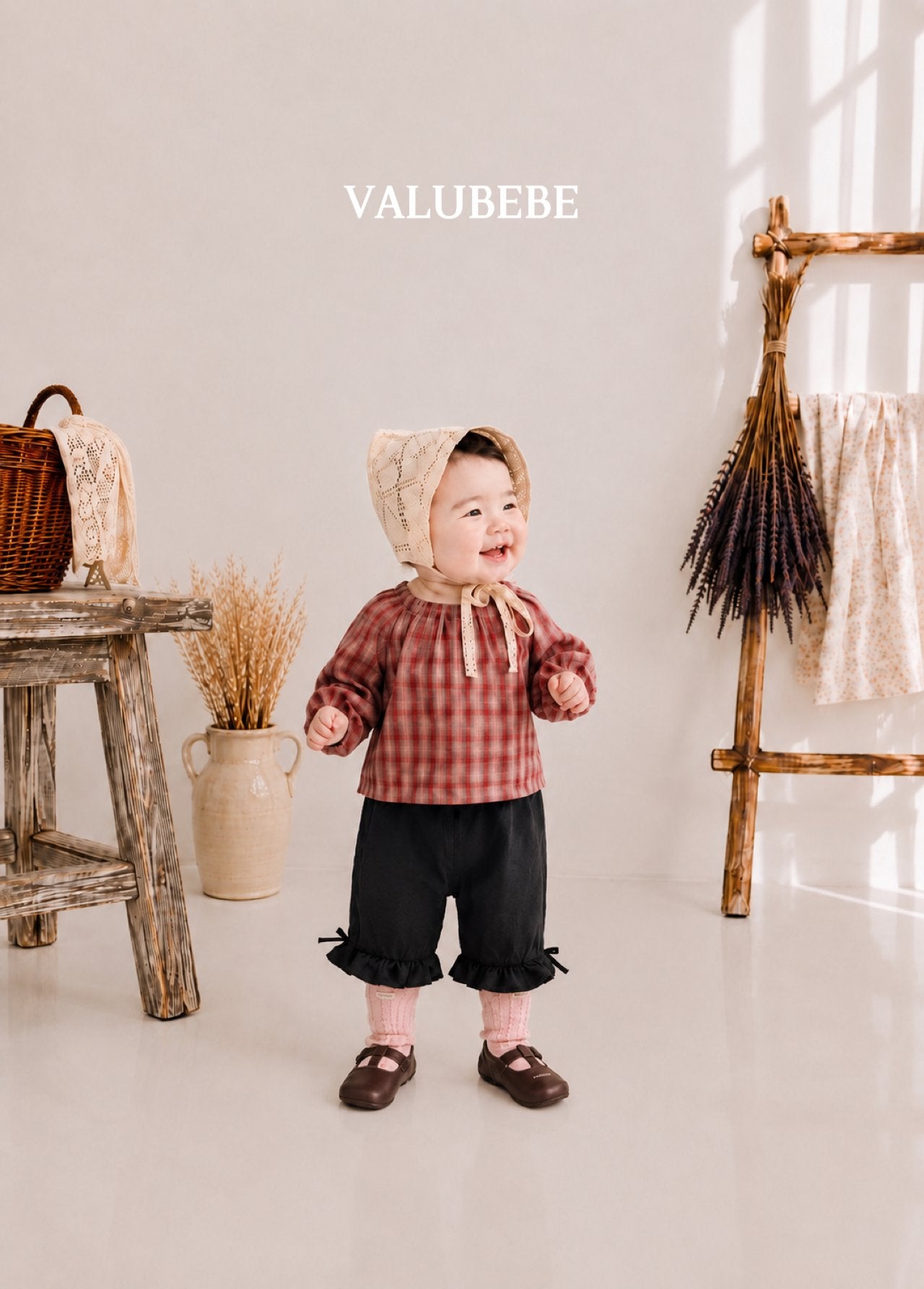 ［valubebe］Frill capri pants