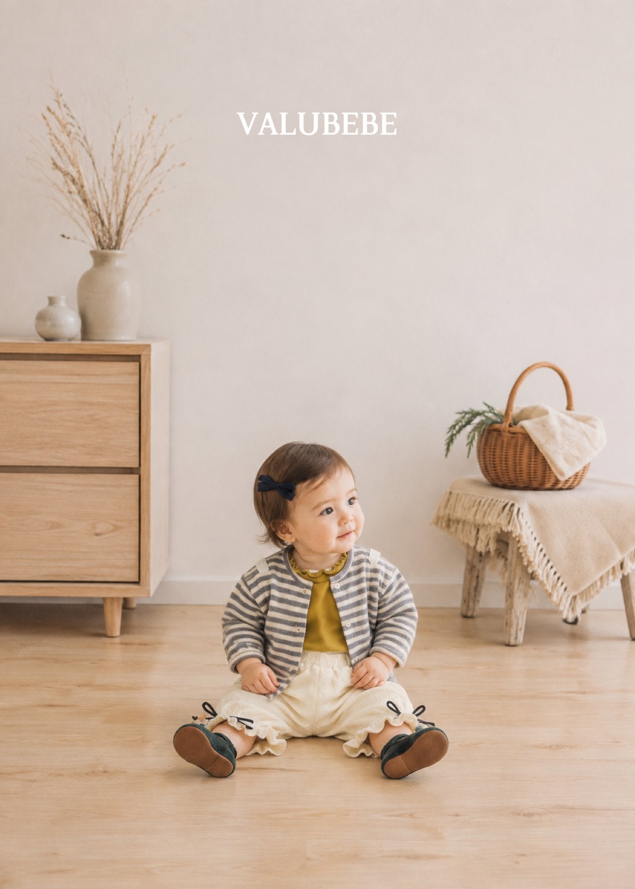 ［valubebe］Frill capri pants