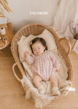 ［valubebe］Check ribbon rompers