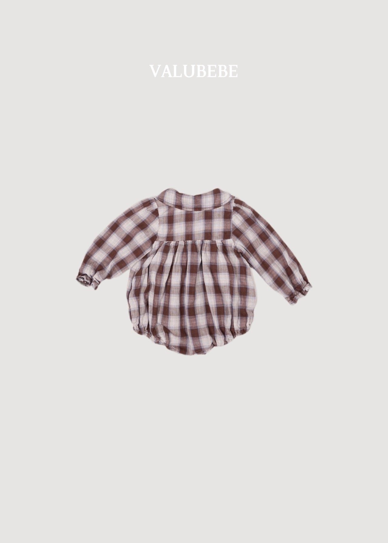 ［valubebe］Check ribbon rompers