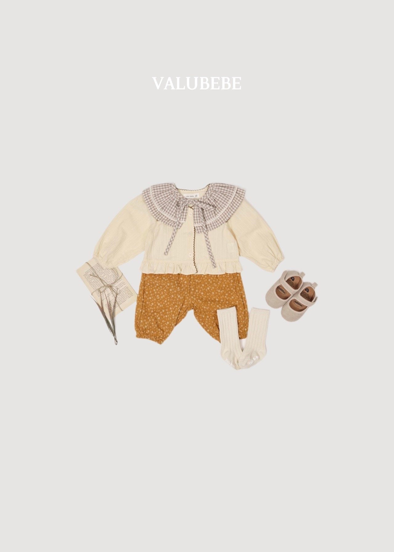 ［valubebe］Autumn embossing pants (flower)