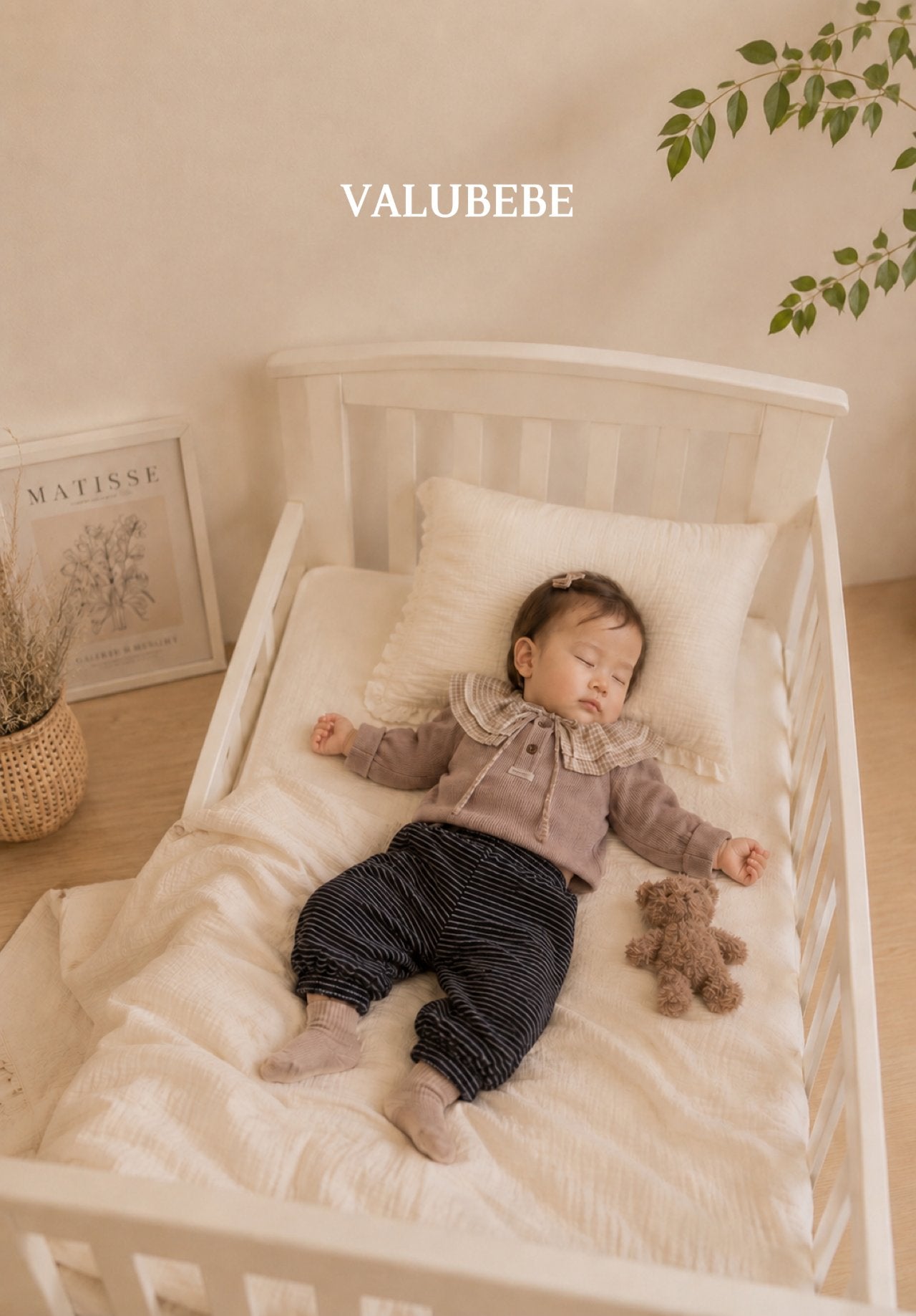 ［valubebe］Autumn embossing pants (stripe)