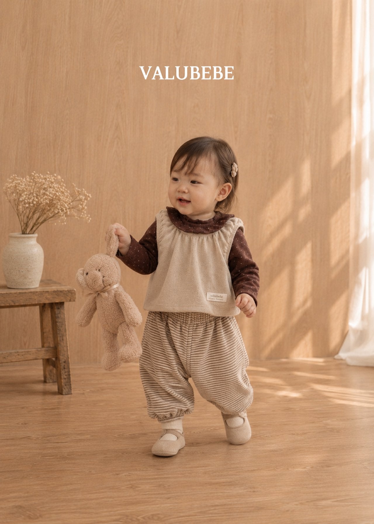 ［valubebe］Autumn embossing pants (stripe)