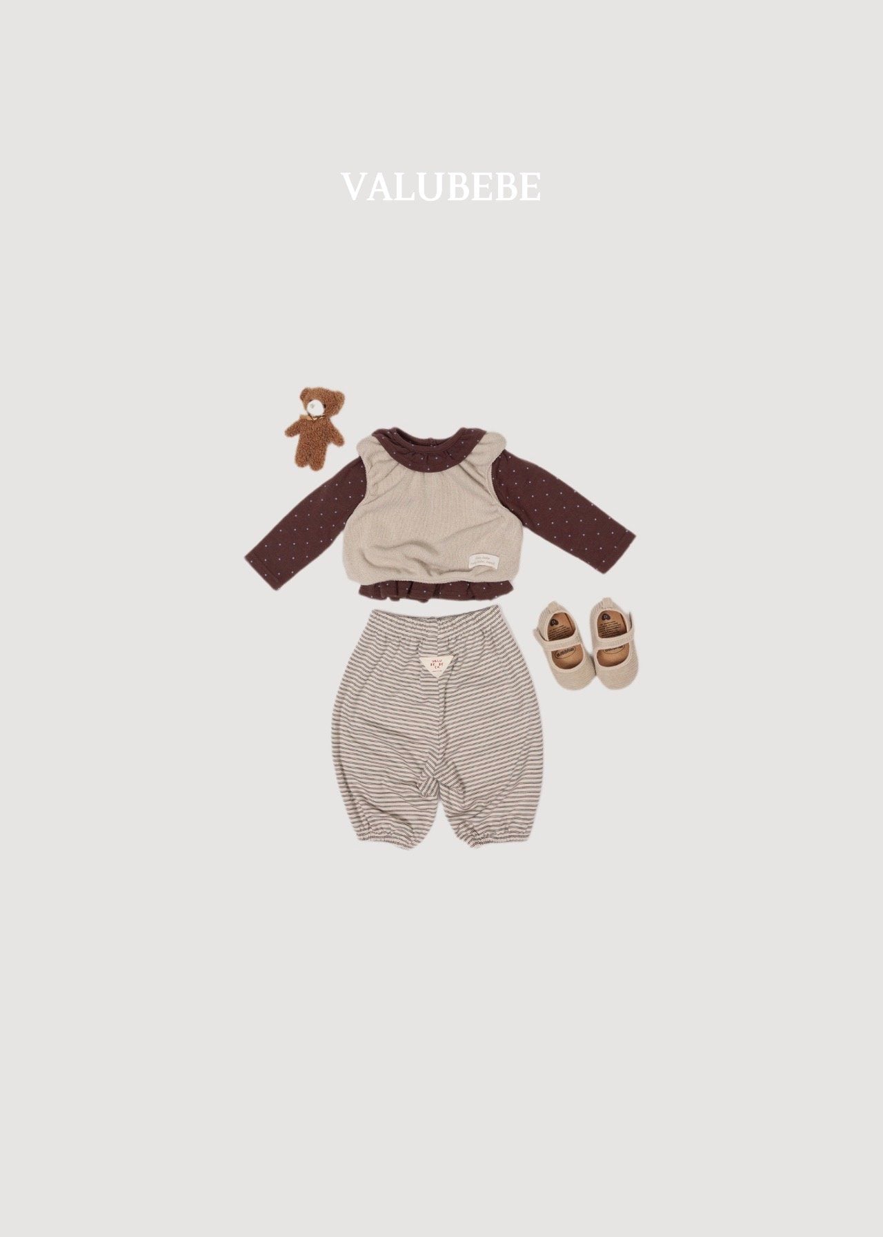 ［valubebe］Autumn embossing pants (stripe)