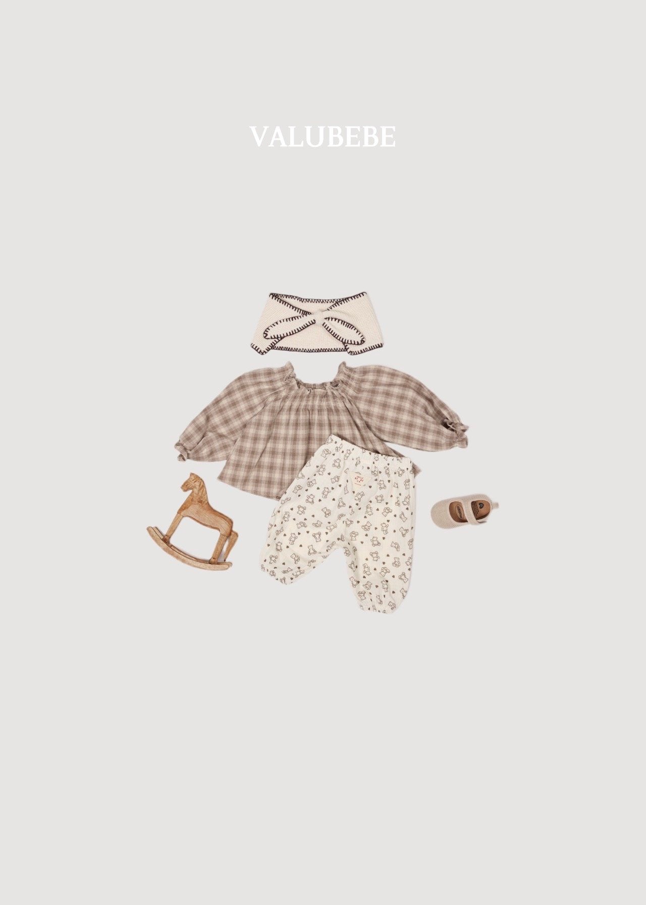 ［valubebe］Autumn embossing pants (bear & dot)