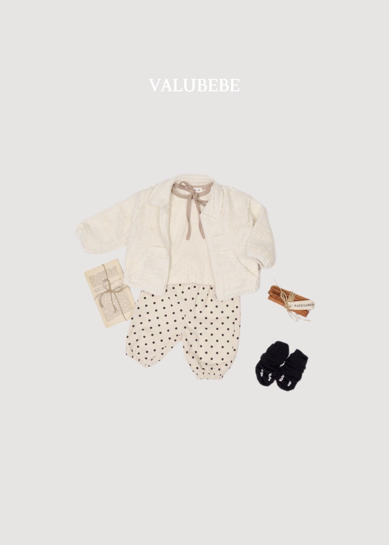 ［valubebe］Autumn embossing pants (bear & dot)