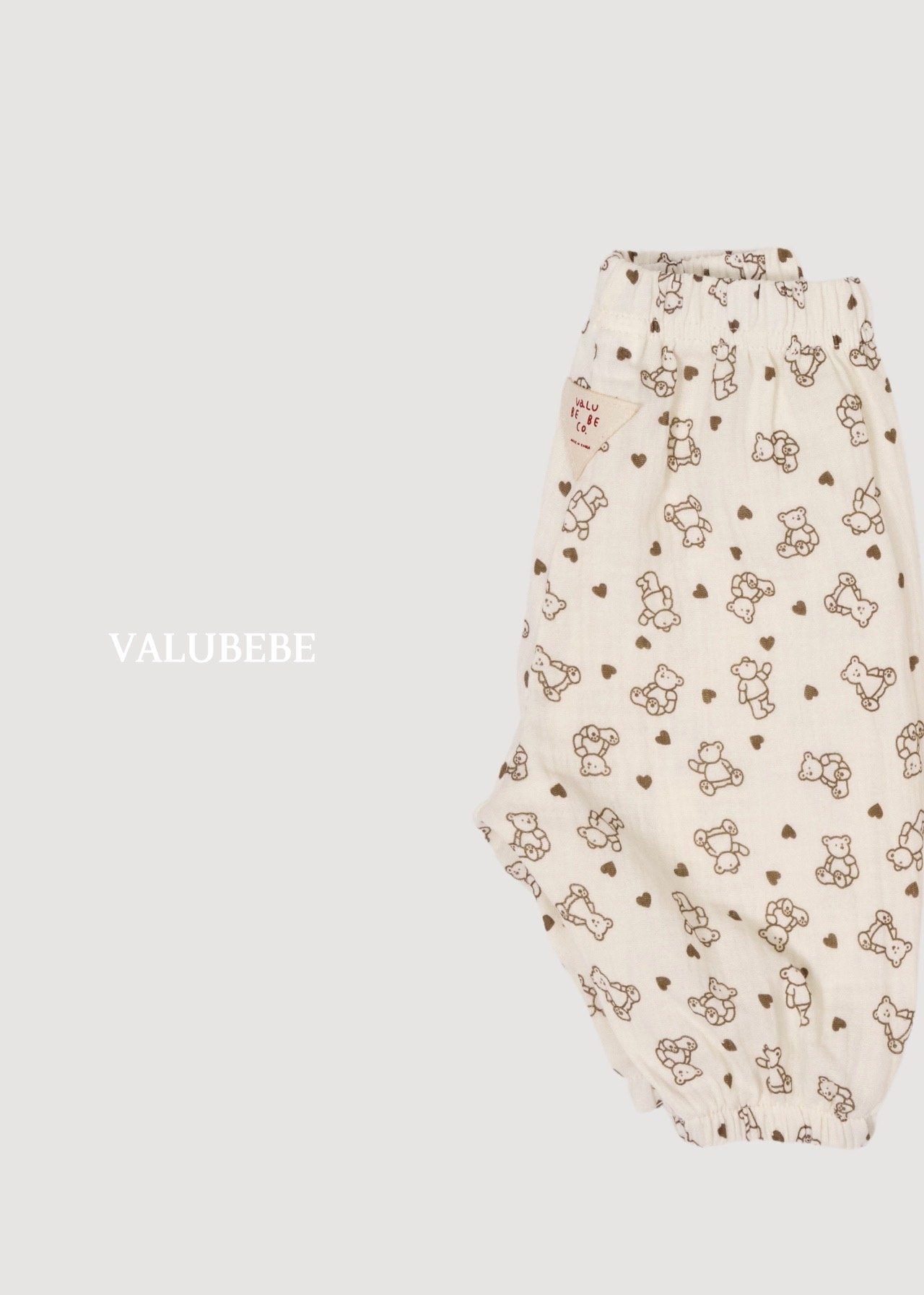 ［valubebe］Autumn embossing pants (bear & dot)