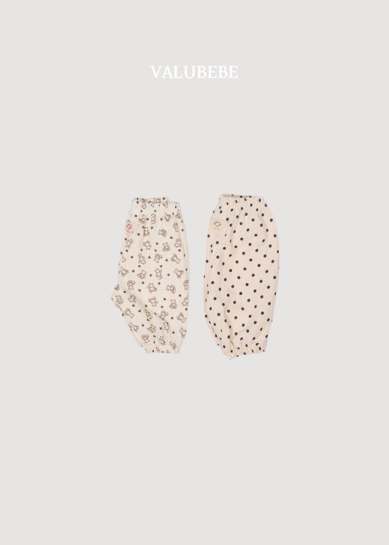 ［valubebe］Autumn embossing pants (bear & dot)