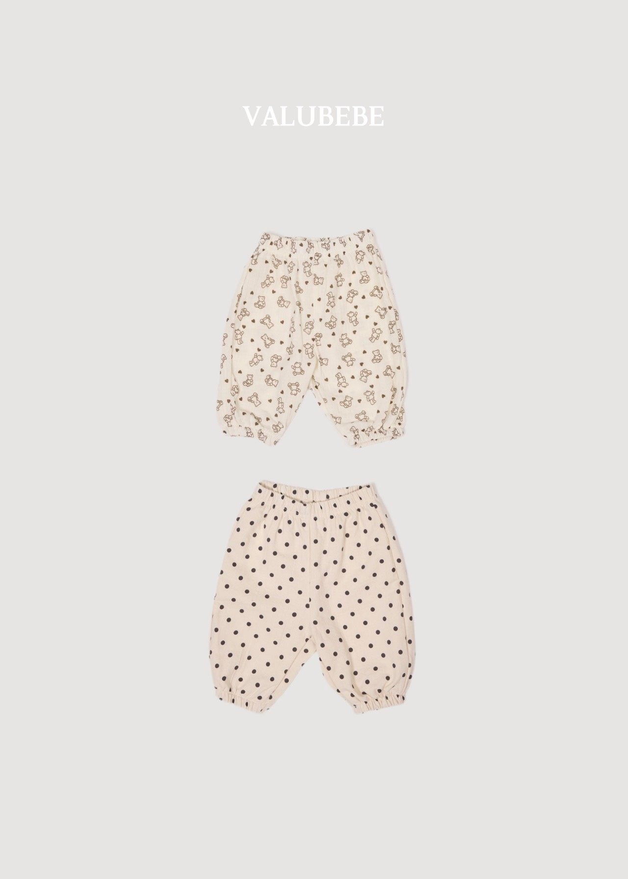 ［valubebe］Autumn embossing pants (bear & dot)