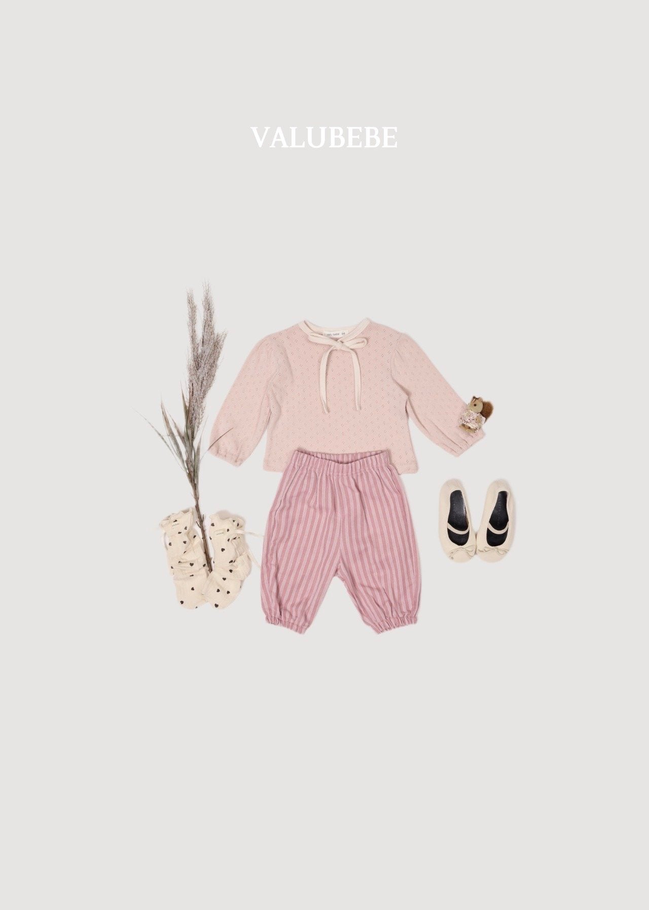 ［valubebe］Autumn embossing pants (stripe)