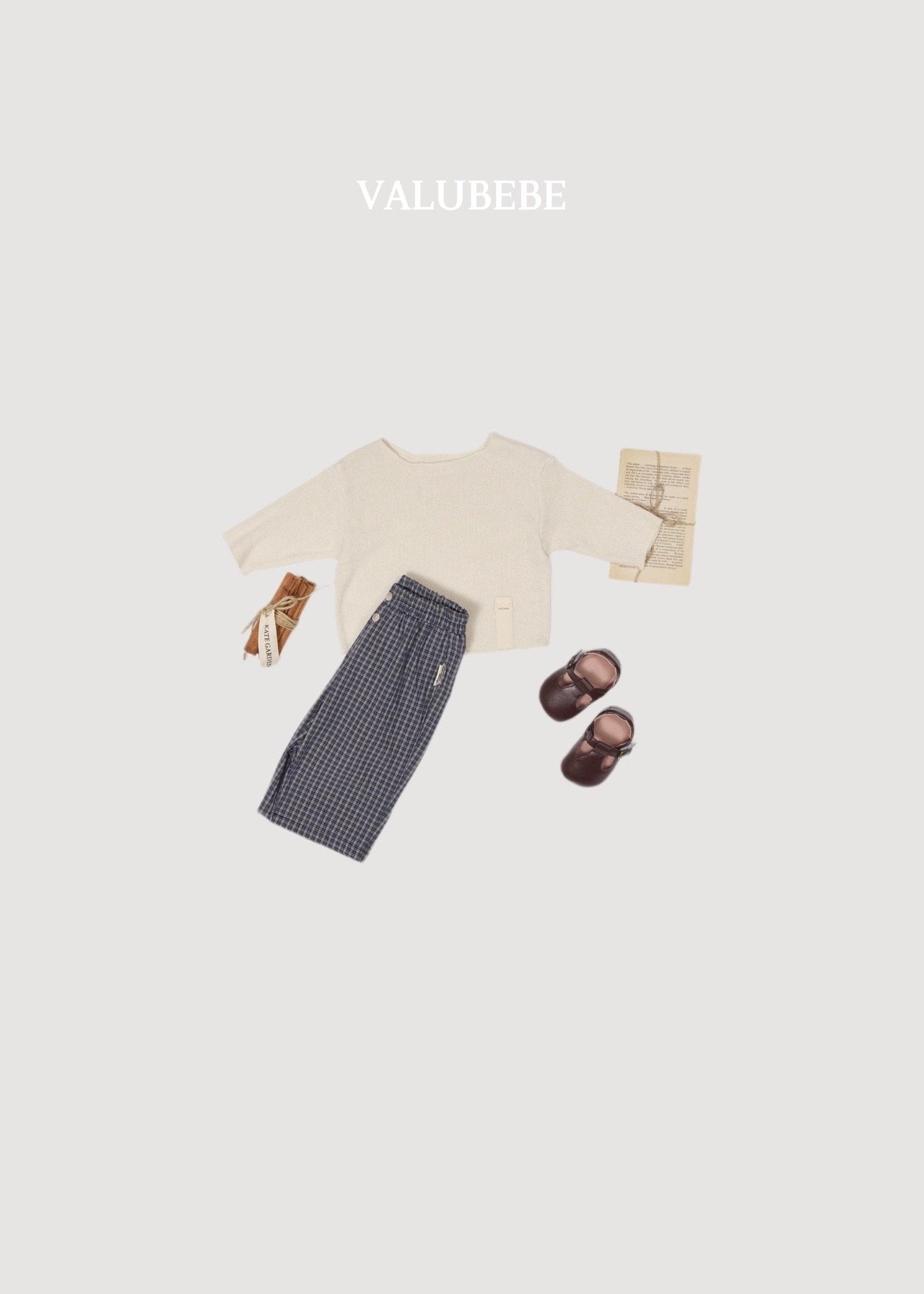 ［valubebe］Boat neck knit tee