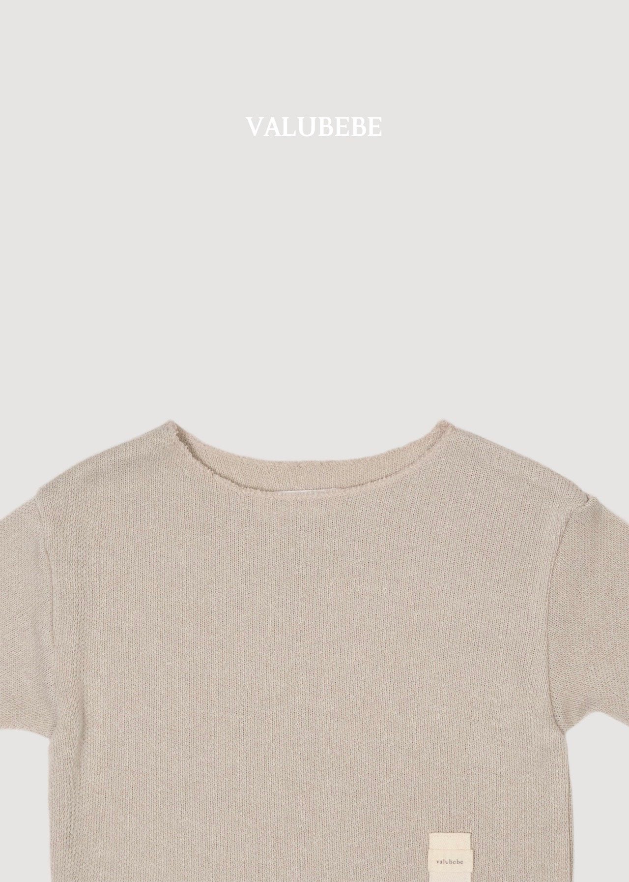 ［valubebe］Boat neck knit tee