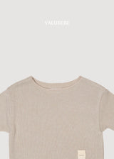 ［valubebe］Boat neck knit tee