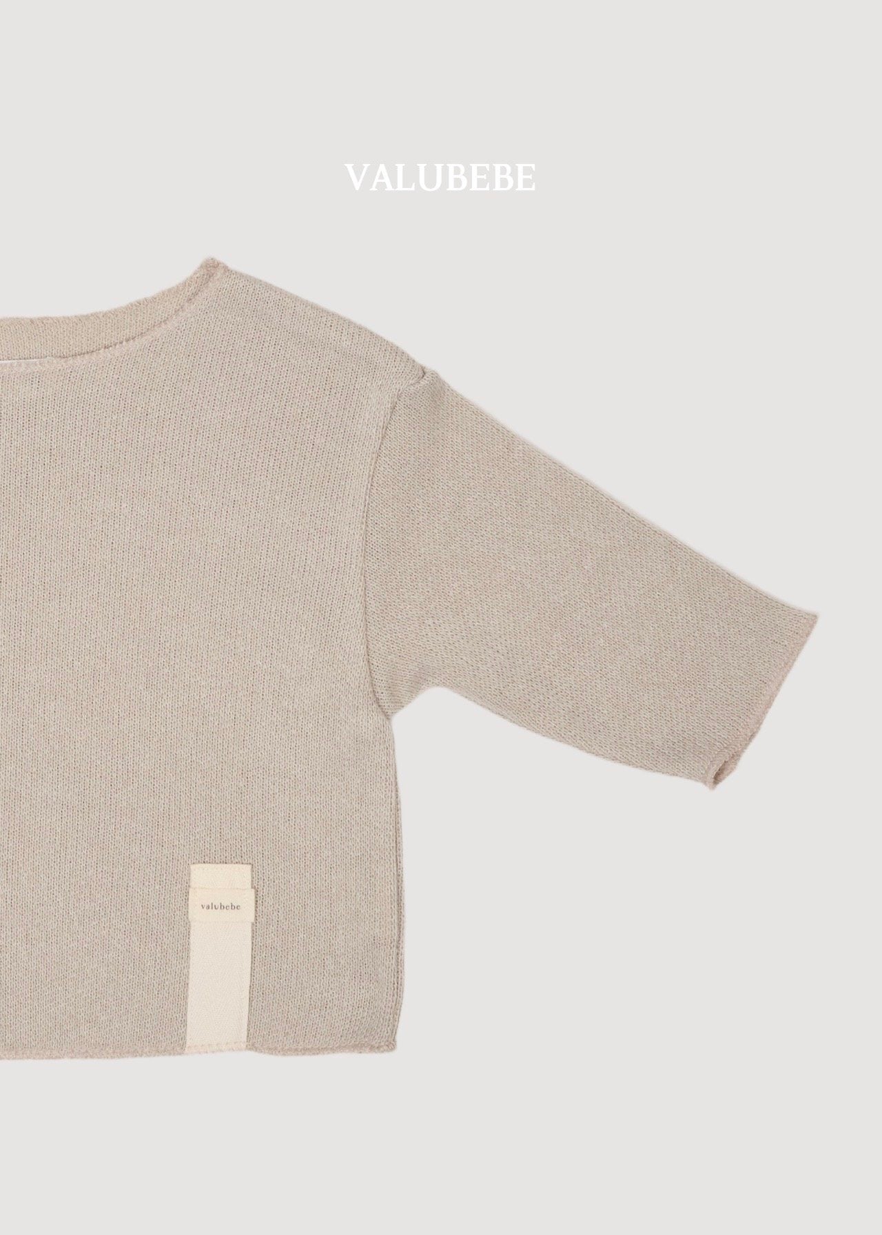 ［valubebe］Boat neck knit tee