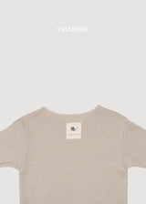 ［valubebe］Boat neck knit tee