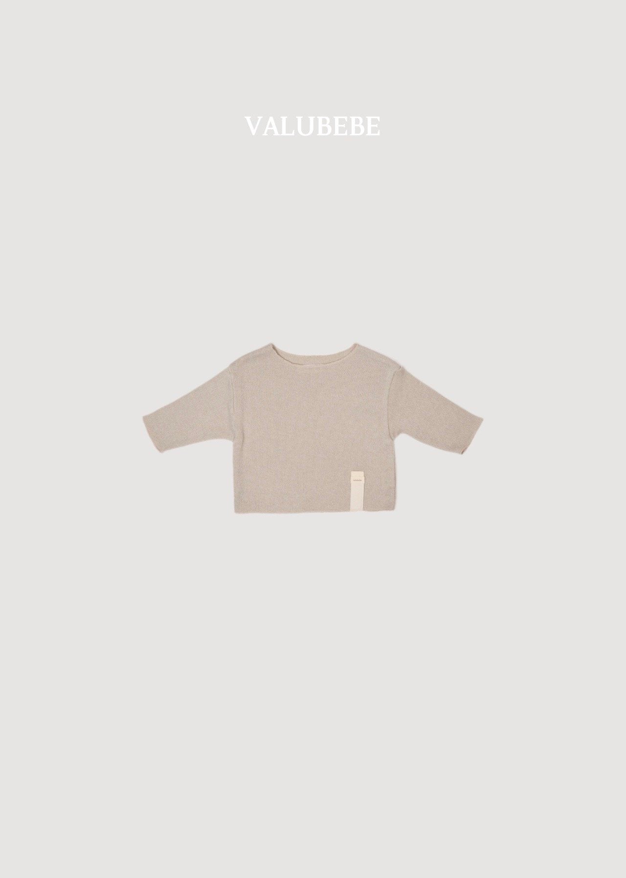 ［valubebe］Boat neck knit tee