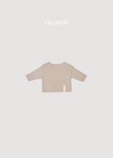 ［valubebe］Boat neck knit tee